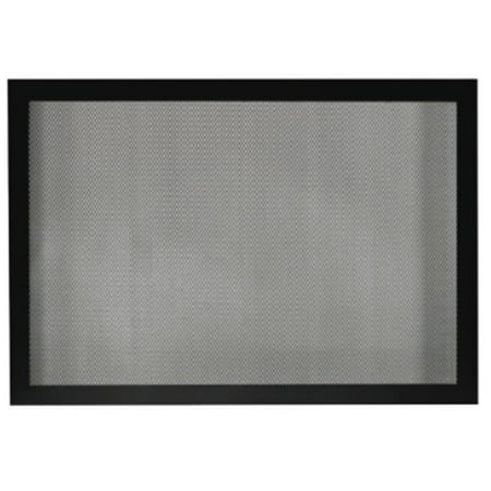 Fireplace with Barrier Screen Black