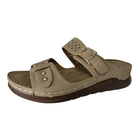 new home gifts for home Ladies Fashion Solid Color Belt Buckle Decorative Hollow Platform Wedge Sandals Pu Beige
new home gifts for home Ladies Fashion Solid Color Belt Buckle Decorative Hollow Platform Wedge Sandals Pu Beige