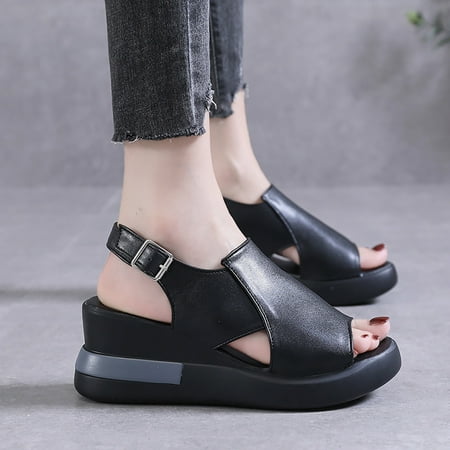 HIMIWAY Black Heels High-heeled Shoes Fishmouth Wedges High-heeled Shoes Women s Shoes Sandals Black 36
HIMIWAY Black Heels High-heeled Shoes Fishmouth Wedges High-heeled Shoes Women s Shoes Sandals Black 36
