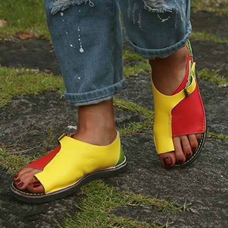 ytjx summer sandals retro buckle-strap color matching sandals flat bottom roman ladies shoes
ytjx summer sandals retro buckle-strap color matching sandals flat bottom roman ladies shoes