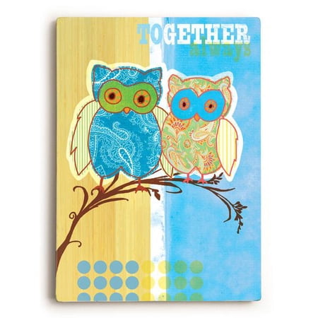 ArteHouse Decorative Wood Sign "Together" by Artist Cory Steffen, 9" x 12", Solid Wood