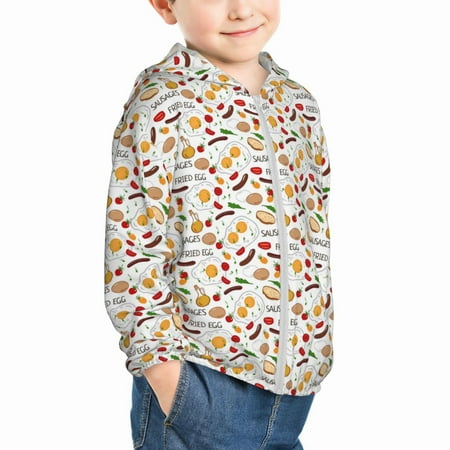 Uemuo Sausage Tomato Toast Pattern Rash Guard for Boys Girls Long Sleeve Swim Shirts UPF 50+ UV Sun Protection Hooded Fishing Shirt with Pocket for Kid-2 Years
Uemuo Sausage Tomato Toast Pattern Rash Guard for Boys Girls Long Sleeve Swim Shirts UPF 50+ UV Sun Protection Hooded Fishing Shirt with Pocket for Kid-2 Years