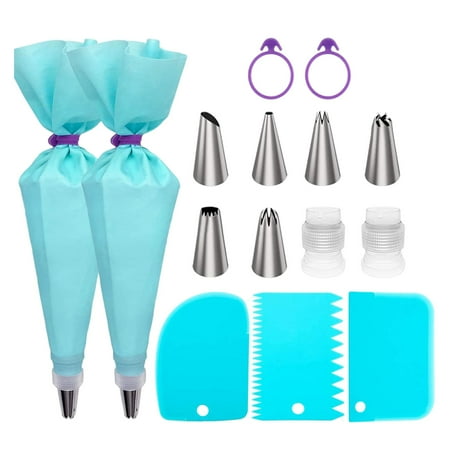 15Pcs Cake Decorating Tools Piping Bags and Tips Set with 6 Piping Tips Cake Decorating Supplies with Frosting Tips and Bags Cupcake Decorating Blue
15Pcs Cake Decorating Tools Piping Bags and Tips Set with 6 Piping Tips Cake Decorating Supplies with Frosting Tips and Bags Cupcake Decorating Blue