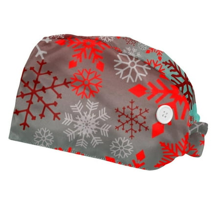 2PCS Working Cap with Buttons and Sweatband Adjustable Tie Back Hats Bouffant Caps Christmas Scrub Turban Hat
2PCS Working Cap with Buttons and Sweatband Adjustable Tie Back Hats Bouffant Caps Christmas Scrub Turban Hat