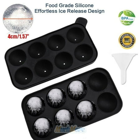 Silica Gel Ice Cube 4-8 Balls Maker Mold Ball Mould Party Bar Tray Round