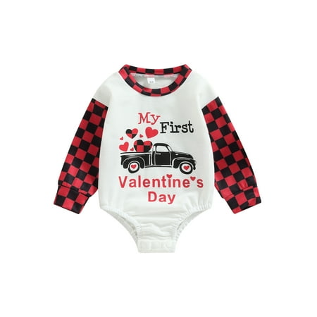 Jkerther Baby Valentine’s Day Romper Long Sleeve Round Neck Truck/Letter Print One-Piece Bodysuit
Jkerther Baby Valentine’s Day Romper Long Sleeve Round Neck Truck/Letter Print One-Piece Bodysuit