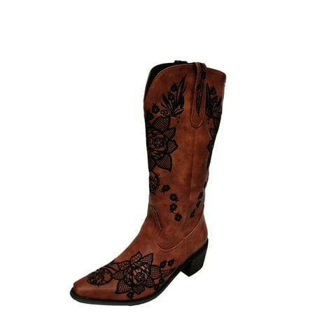 Bnwani Sandals Shoes for Women Ethnic Embroidered Women s Boots With Thick and Mid-heel Sleeves Brown 6
Bnwani Sandals Shoes for Women Ethnic Embroidered Women s Boots With Thick and Mid-heel Sleeves Brown 6