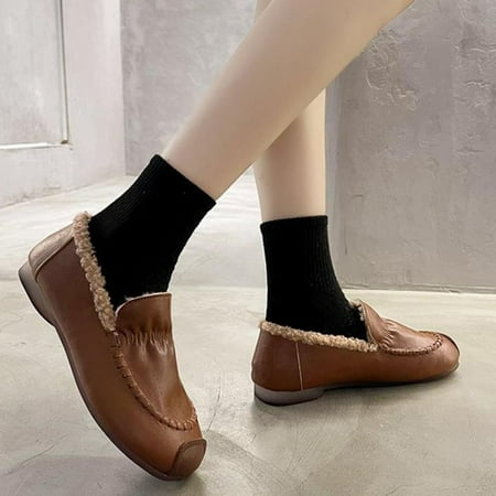 Cathalem Bass Shoes for Women Casual Woolen Shoes For Women Wear Flat Soles Autumn And Winter And Put On Women Size 8 Sandals Brown 6.50
Cathalem Bass Shoes for Women Casual Woolen Shoes For Women Wear Flat Soles Autumn And Winter And Put On Women Size 8 Sandals Brown 6.50
