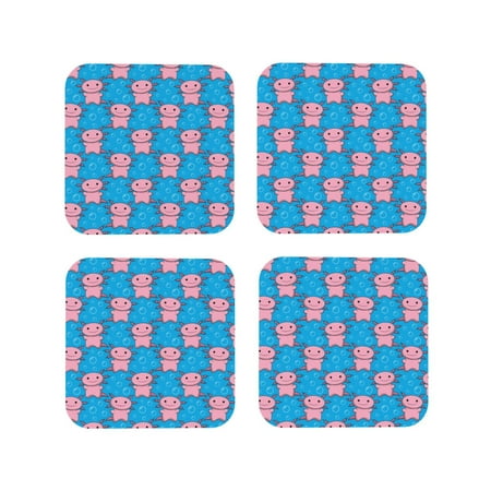 Drink Coasters Set of 4 Pink Cartoon Cute Axolotl Leather Coasters for Coffee Table Protector Heat Resistant Cute Coasters for Home Decor Housewarming Gifts Bar Kitchen 4 Inch Square
Drink Coasters Set of 4 Pink Cartoon Cute Axolotl Leather Coasters for Coffee Table Protector Heat Resistant Cute Coasters for Home Decor Housewarming Gifts Bar Kitchen 4 Inch Square