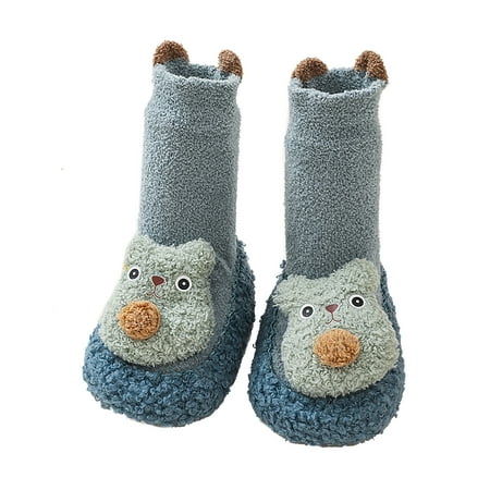 huntermoon Baby Toddler Warm Socks Baby Footwear Thick Cute Bear Pattern Coral Fleece With Rubber Soles Soft Non-slip First Walker Shoes 0-12 Month and Above
huntermoon Baby Toddler Warm Socks Baby Footwear Thick Cute Bear Pattern Coral Fleece With Rubber Soles Soft Non-slip First Walker Shoes 0-12 Month and Above