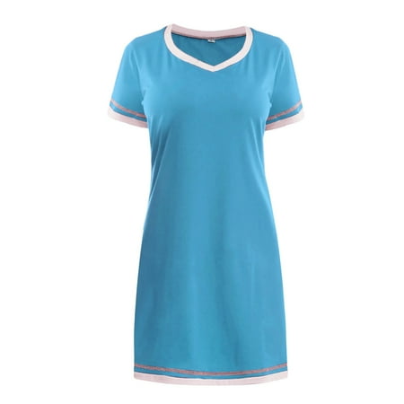 Womens Flannel Nightgown with Pockets Women s Summer Casual Soft And Comfortable Round Neck Loose Contrast Color Short Sleeved Multi Color Nightdress Sleep Shirt Cotton Sleeveless
Womens Flannel Nightgown with Pockets Women s Summer Casual Soft And Comfortable Round Neck Loose Contrast Color Short Sleeved Multi Color Nightdress Sleep Shirt Cotton Sleeveless