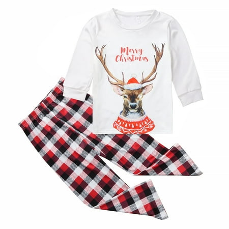 Christmas Family Pajamas set Women Men Kids Baby Boys Girls Deer Printed Pullover Top Red Plaid Pants Matching Xmas Pjs
Christmas Family Pajamas set Women Men Kids Baby Boys Girls Deer Printed Pullover Top Red Plaid Pants Matching Xmas Pjs
