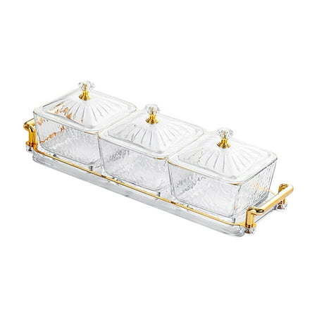 Glass Serving Tray Serving Dishes for Dried Fruits Platters for Wedding Party Appetizer Tray with 3 Individual Bowls Snack Tray with Lid transparent
Glass Serving Tray Serving Dishes for Dried Fruits Platters for Wedding Party Appetizer Tray with 3 Individual Bowls Snack Tray with Lid transparent