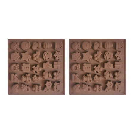 25 Compartment Xmas Chocolate Cake Mold Christmas Silicone Molds 2PCS Durable Non-stick 3D Mould DIY
25 Compartment Xmas Chocolate Cake Mold Christmas Silicone Molds 2PCS Durable Non-stick 3D Mould DIY
