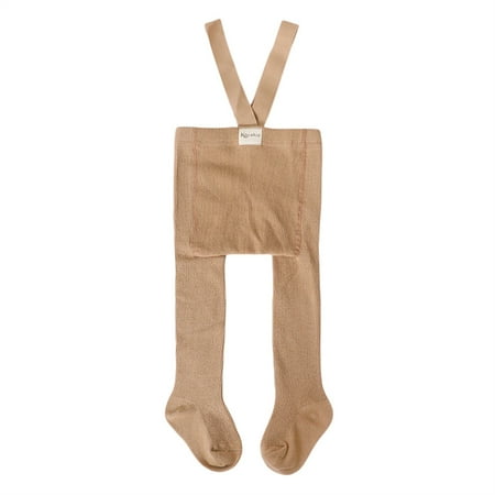 CenturyX Baby Girl Tights Cute Footed Pantyhose with Suspenders Infant Overalls