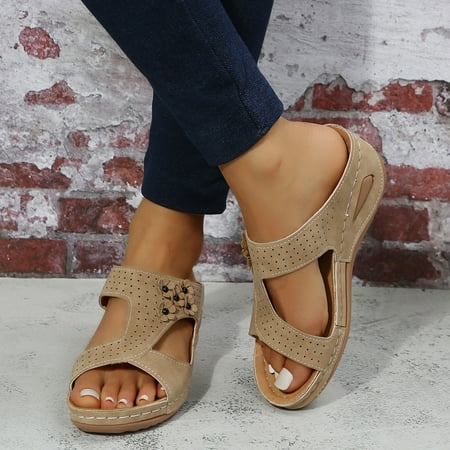 Mackneog Women s Summer Flowers Non Slip Slip On Wedges Beach Open Toe Breathable Sandals Shoes Gift on Clearance
Mackneog Women s Summer Flowers Non Slip Slip On Wedges Beach Open Toe Breathable Sandals Shoes Gift on Clearance