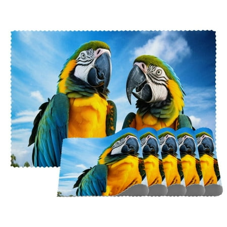 Placemats Set of 1 Non Slip Washable Table Placemats Blue Prairie Bird Parrots
Placemats Set of 1 Non Slip Washable Table Placemats Blue Prairie Bird Parrots