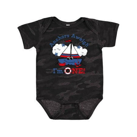 Inktastic Little Sailboat 1st Birthday Gift Baby Boy Bodysuit
