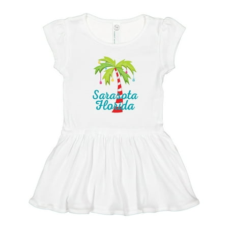 Inktastic Sarasota Florida Christmas Vacation Gift Toddler Girl Dress