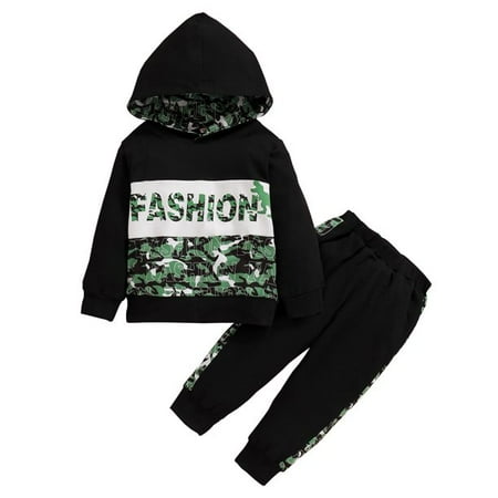 OLLUISNEO Newborn Baby Boys Pants Outfits Letter Print Hooded Long Sleeve Camouflage Stitching Top Pants 2 PCS Set 9-12 Months Black
OLLUISNEO Newborn Baby Boys Pants Outfits Letter Print Hooded Long Sleeve Camouflage Stitching Top Pants 2 PCS Set 9-12 Months Black