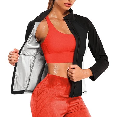 Junlan Womens Sauna Suits Sweat Waist Trainer Tops Weight Loss Workout Jacket Long Sleeve Slimming Body Shaper Shirts
Junlan Womens Sauna Suits Sweat Waist Trainer Tops Weight Loss Workout Jacket Long Sleeve Slimming Body Shaper Shirts