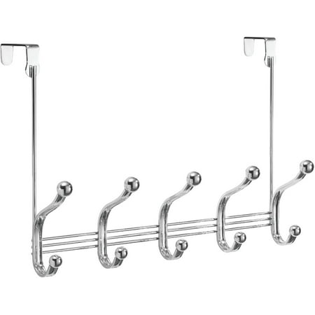 Interdesign iDesign York Lyra Over-The-Door Hook Rail Chrome