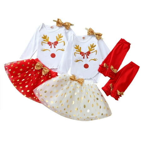 Michellecmm Christmas Outfit for Baby Girl Romper + Tutu Skirt + Leg Warmer + Headband Bodysuit Jumpsuit My 1st Christmas
Michellecmm Christmas Outfit for Baby Girl Romper + Tutu Skirt + Leg Warmer + Headband Bodysuit Jumpsuit My 1st Christmas