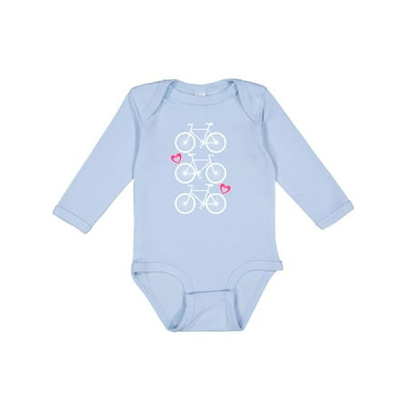 Inktastic Biking Gifts Bicycle Silhouette Gift Baby Girl Long Sleeve Bodysuit