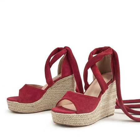 Summer Savings Clearance 2022! Tagold Sandals for Womens Dressy Summer Sandals Womens Women Shoes Casual Peep Toe Wedges Super High Heels Lace-up Fashion Sandals
Summer Savings Clearance 2022! Tagold Sandals for Womens Dressy Summer Sandals Womens Women Shoes Casual Peep Toe Wedges Super High Heels Lace-up Fashion Sandals