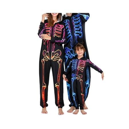 SHIBAOZI Parent-Child Matching Halloween Pajamas Long Sleeve Zipper 3D Skull Printed One-piece Loungewear Long Playsuit for Party
SHIBAOZI Parent-Child Matching Halloween Pajamas Long Sleeve Zipper 3D Skull Printed One-piece Loungewear Long Playsuit for Party