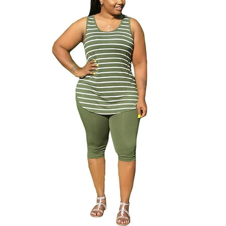 Avamo Plus Szie Women Striped Tank Tee + Shorts Pajamas Outfits Set Nightwear Sleepwear PJS Suit Ladies Loungewear Sweatsuit
Avamo Plus Szie Women Striped Tank Tee + Shorts Pajamas Outfits Set Nightwear Sleepwear PJS Suit Ladies Loungewear Sweatsuit