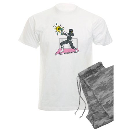 CafePress - Power Rangers Black Ranger Blasting - Men s Light Pajamas