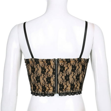 dmqupv Adjustable Tops for Women Bow Lace Women Fashion Stitching Mini Wrapped Short Camisole Chest Slim Running Tops for Women Black Small
dmqupv Adjustable Tops for Women Bow Lace Women Fashion Stitching Mini Wrapped Short Camisole Chest Slim Running Tops for Women Black Small
