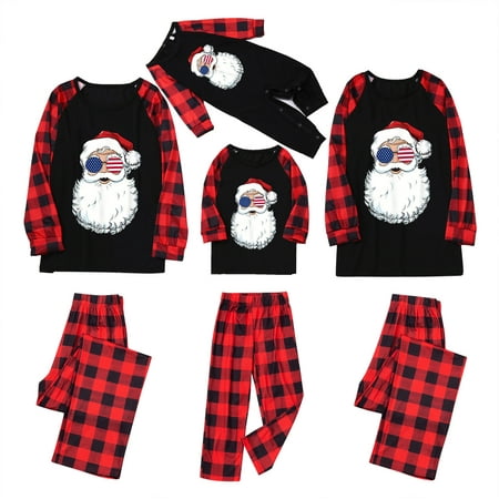 Family Matching Christmas Pajamas Set Santa Claus wears Sunglasses Print Christmas Long-sleeved Xmas Sleepwear Nightwear Pjs for Kids Women Men
Family Matching Christmas Pajamas Set Santa Claus wears Sunglasses Print Christmas Long-sleeved Xmas Sleepwear Nightwear Pjs for Kids Women Men