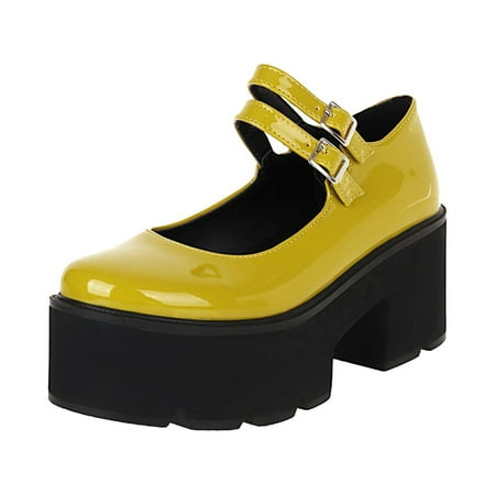 KBKYBUYZ Women Leather Shoes British Style Belt Buckle Student Wearable Casual Thick High Heels Solid Color Ankle Strap Round Toe Sandals Comfortable Elegant Shoes
KBKYBUYZ Women Leather Shoes British Style Belt Buckle Student Wearable Casual Thick High Heels Solid Color Ankle Strap Round Toe Sandals Comfortable Elegant Shoes