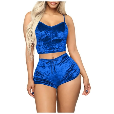 OGLCCG Women s Velvet 2 Piece Outfit Spaghetti Strap Sleeveless Crop Top Camisole and Shorts Pajamas Set Lounge Sleepwear Nightwear
OGLCCG Women s Velvet 2 Piece Outfit Spaghetti Strap Sleeveless Crop Top Camisole and Shorts Pajamas Set Lounge Sleepwear Nightwear