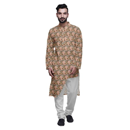 Atasi Printed Ethnic Kurta Pajama Set Summer Party Wear Kurta Pyjama For Men