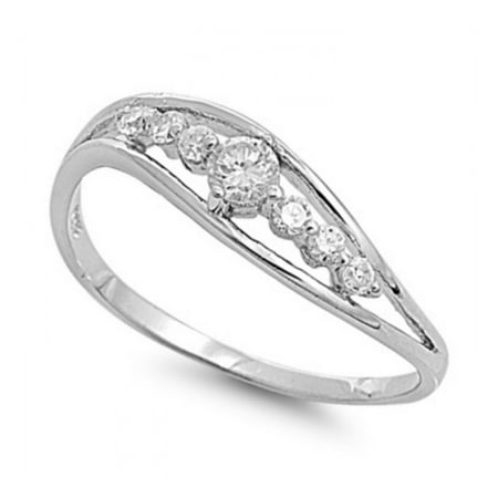 925 Sterling Silver Cubic Zirconia Ring