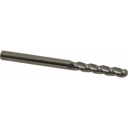 Accupro 3/16 Diam 1 LOC 3 Flute Solid Carbide Ball End Mill Uncoated Single End 2-1/2 OAL 3/16 Shank Diam Spiral Flute
Accupro 3/16 Diam 1 LOC 3 Flute Solid Carbide Ball End Mill Uncoated Single End 2-1/2 OAL 3/16 Shank Diam Spiral Flute