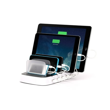 Griffin PowerDock 5 - Multi-Charger Dock (Charges 5 USB devices) (For iPad, for iPhone, and for iPod)