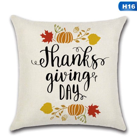 KABOER 1Pcs Thanksgiving Halloween Pumpkin Theme Pillow Case Cushion Cover Home Decor Design