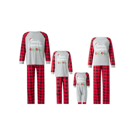 Raruxxin 2022 Family Matching Pajamas Sleepwear Christmas Letter Print Long Sleeve Tops + Plaid Pants Holiday Pjs Sleepwear Set
Raruxxin 2022 Family Matching Pajamas Sleepwear Christmas Letter Print Long Sleeve Tops + Plaid Pants Holiday Pjs Sleepwear Set