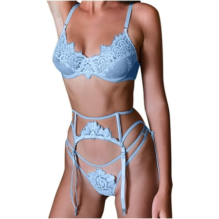 Daqian Lingerie for Women Plus Size Set Ladies Elegant Fashion Sexy Lingerie Floral Embroidery Gauze Underwear Womens Lingerie Clearance Light Blue 4(S)
Daqian Lingerie for Women Plus Size Set Ladies Elegant Fashion Sexy Lingerie Floral Embroidery Gauze Underwear Womens Lingerie Clearance Light Blue 4(S)