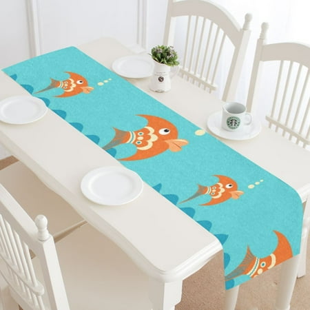 MKHERT Bright Orange Fish Table Runner for Wedding Party Banquet Decoration 14x72 inch
MKHERT Bright Orange Fish Table Runner for Wedding Party Banquet Decoration 14x72 inch