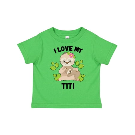 Inktastic Cute Sloth I Love My Titi with Green Leaves Gift Toddler Boy or Toddler Girl T-Shirt
Inktastic Cute Sloth I Love My Titi with Green Leaves Gift Toddler Boy or Toddler Girl T-Shirt