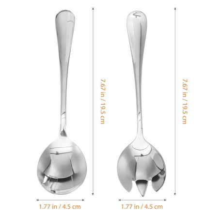 2PCS Heavy Duty Stainless Steel Salad Fork and Spoon Serving Set for Party Home Restaurant
2PCS Heavy Duty Stainless Steel Salad Fork and Spoon Serving Set for Party Home Restaurant