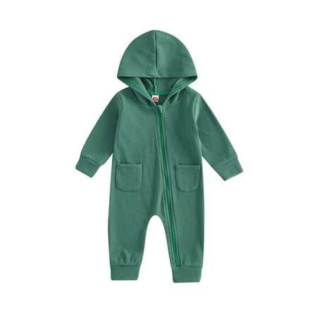 Loalirando Baby Jumpsuit Long Sleeve Hooded Solid Color Oblique Zipper Romper
Loalirando Baby Jumpsuit Long Sleeve Hooded Solid Color Oblique Zipper Romper