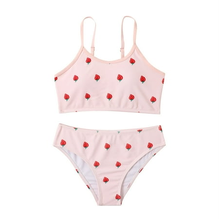 Baby Girl 2 Piece Swimsuit Strawberry Print Bikini Set Bathing Suit Size 7 Years-11 Years
Baby Girl 2 Piece Swimsuit Strawberry Print Bikini Set Bathing Suit Size 7 Years-11 Years