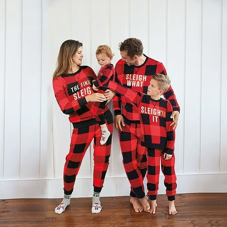 Popvcly Christmas Family Matching Pajamas Holiday Plaid Sleepwear Long Sleeves Pjs Set for Men Women Kids Couples
Popvcly Christmas Family Matching Pajamas Holiday Plaid Sleepwear Long Sleeves Pjs Set for Men Women Kids Couples