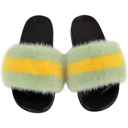 Women s Fur Slides Fluffy Fur Lovely Slipper Rubber Flat Non-Slip Casual Slippers for Ladies Multicolor
Women s Fur Slides Fluffy Fur Lovely Slipper Rubber Flat Non-Slip Casual Slippers for Ladies Multicolor